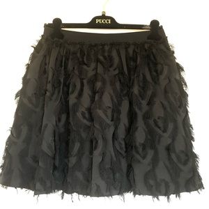 H& M Size 10 Fringe Black Skirt